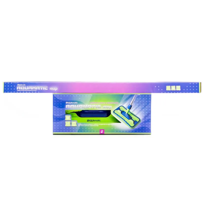 Швабра Aquamatic Mop и насадки в упаковке