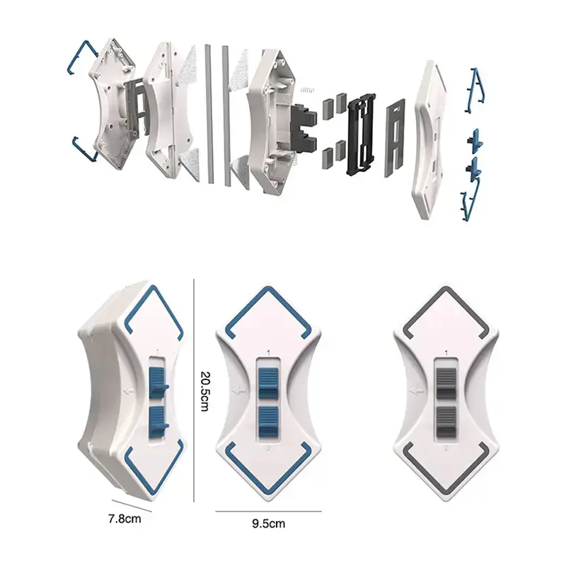 Разобранная щётка GoodClean и её раззмеры