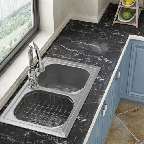 Интерьерная плёнка SCF вокруг мойки на кухне