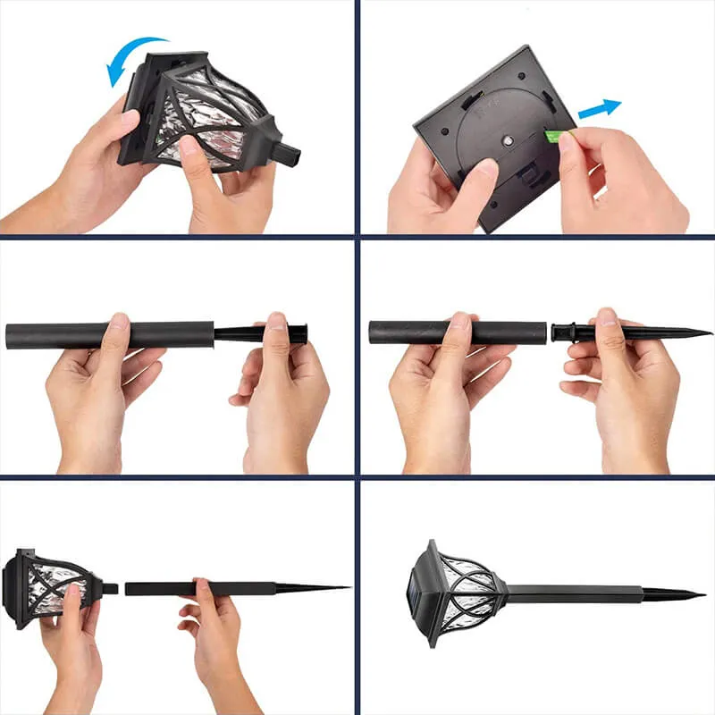 Схема сборки садового фонаря