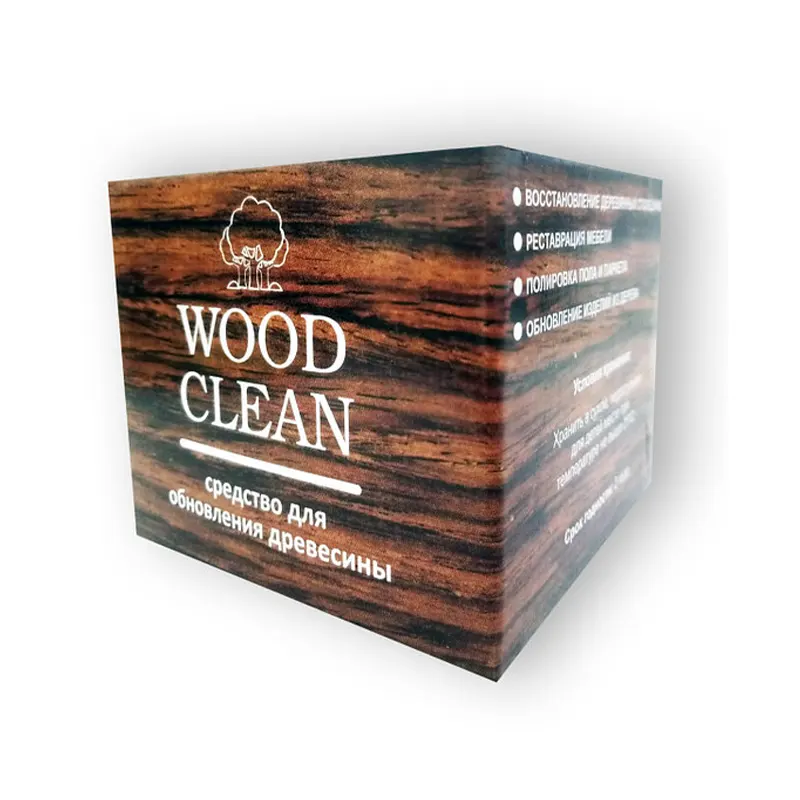 Средство для обновления древесины Wood Clean в упаковке