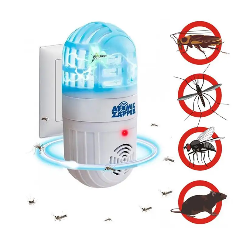 Отпугиватель Atomix Zabber с значками животных и насекомых, которых отпугивает