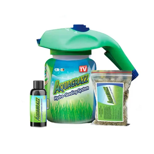 Пульверизатор, семена газона и краситель AquaGrazz