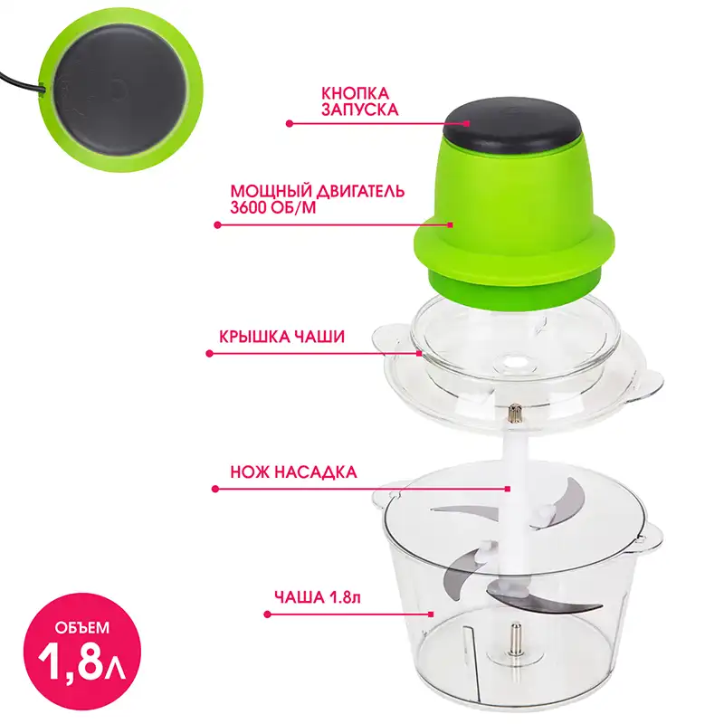 Составные части измельчителя Молния