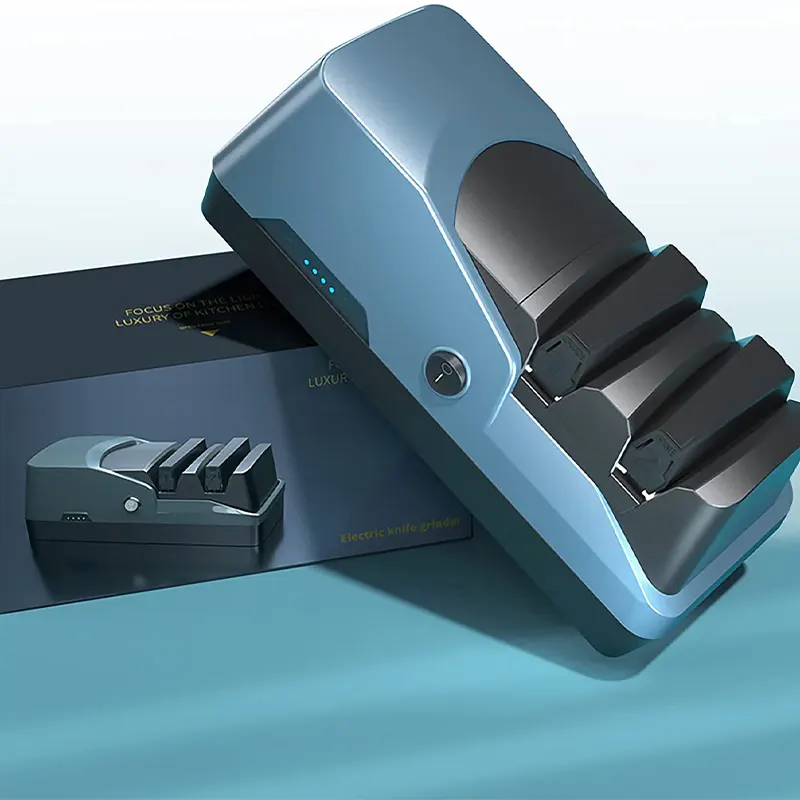 Ножеточка Marslin лежит на картонной упаковке