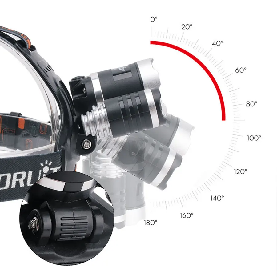 Регулировка наклона фонаря