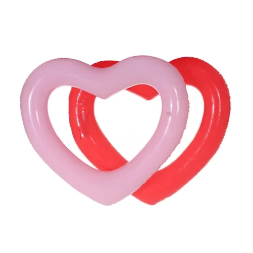 Надувные сердца для плавания красное и розовое