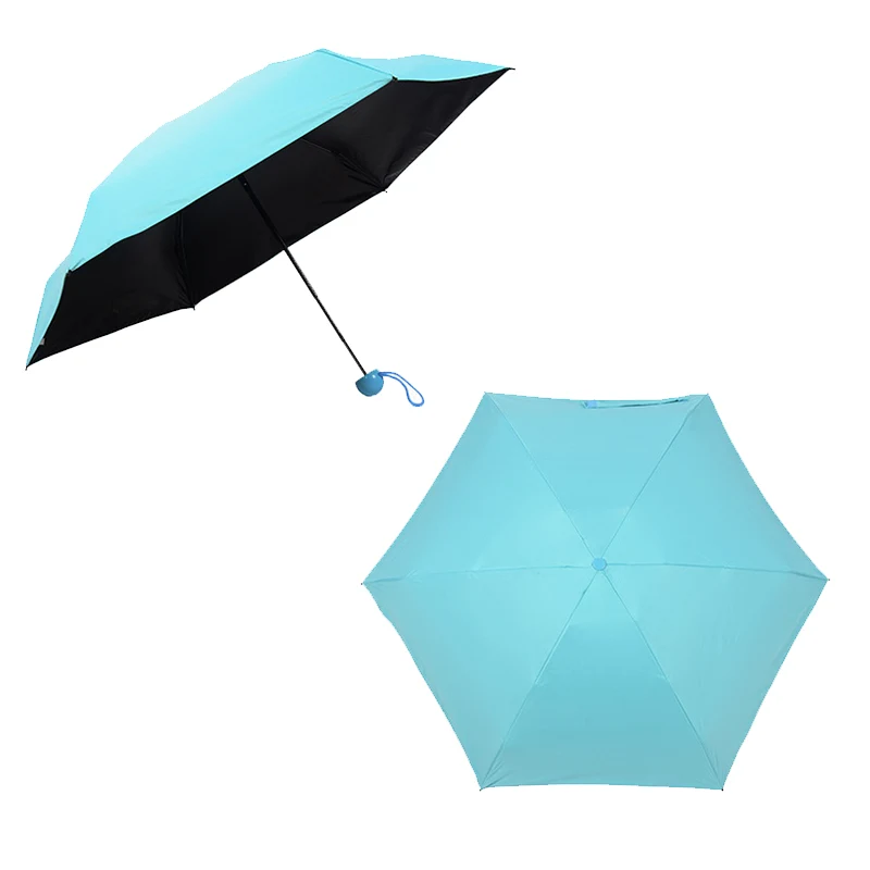 Голубой капсульный зонт