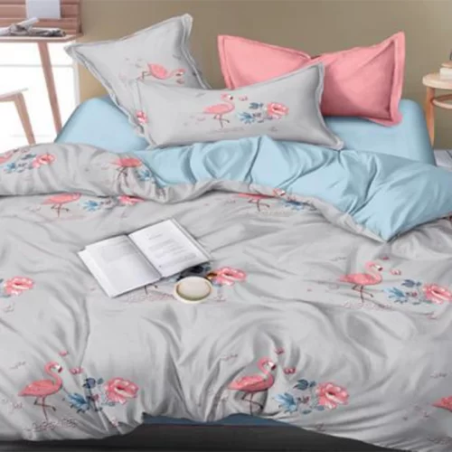 Постельное бельё с рисунком фламинго