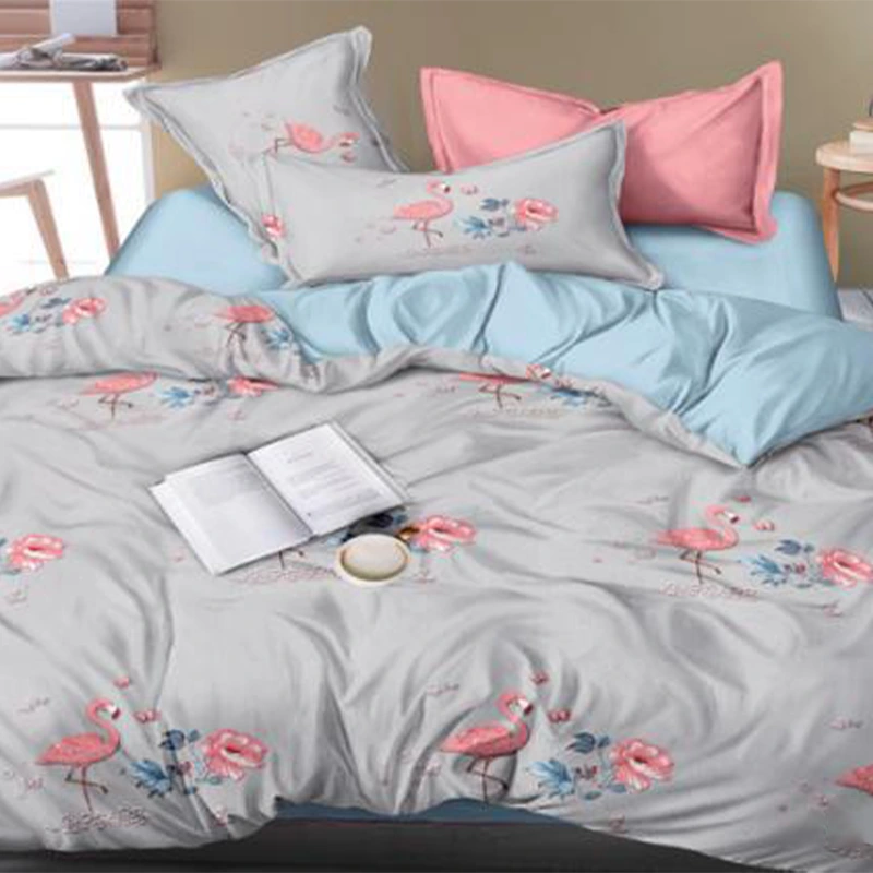 Постельное бельё с рисунком фламинго