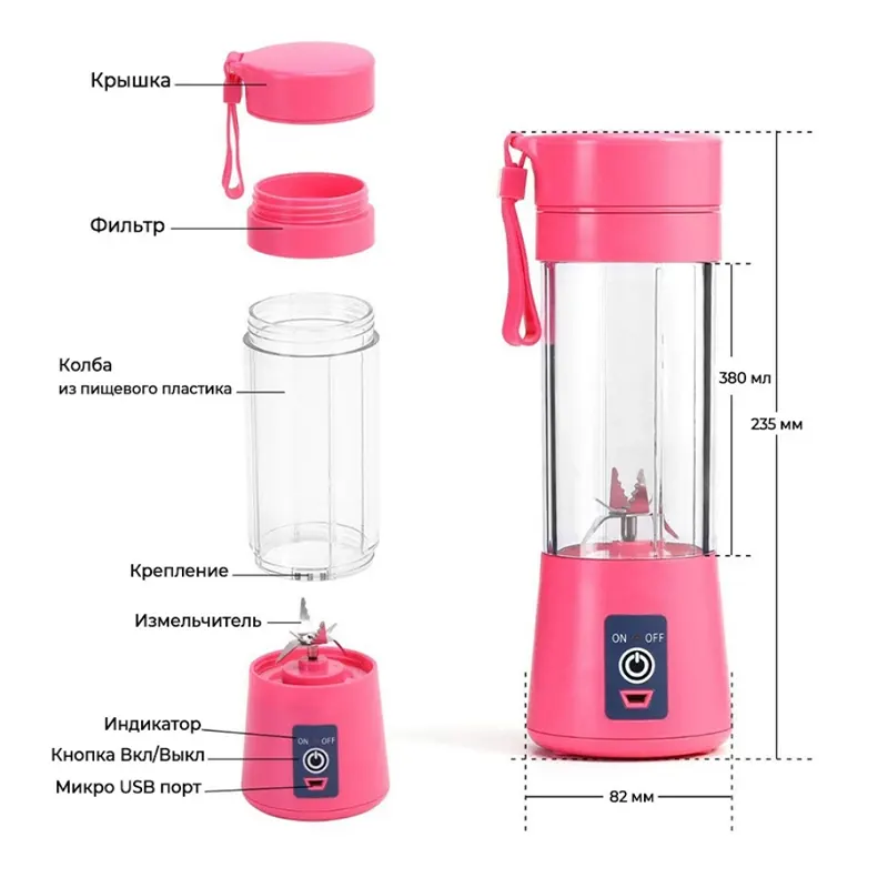 Устройство и размеры блендера для смузи