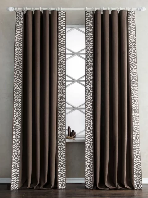Шторы Дюпон коричневые