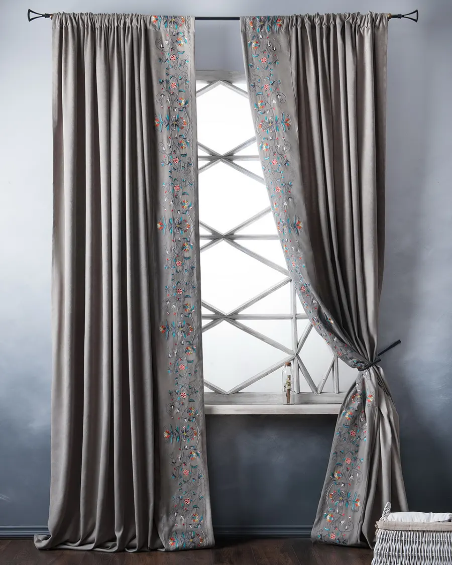 Штор Лея серые