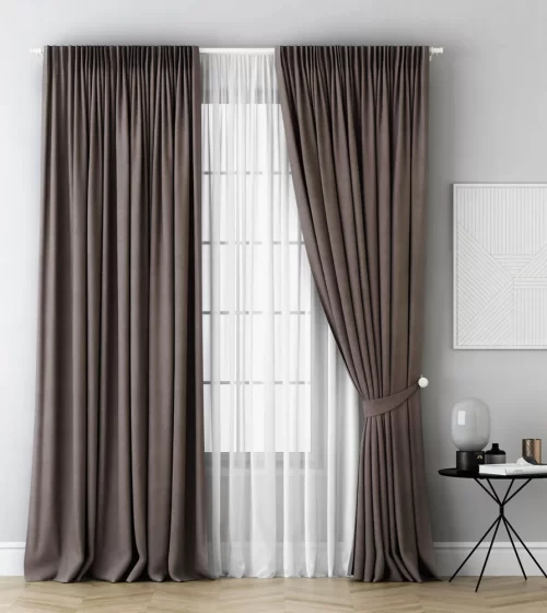 Шторы цвета капучино