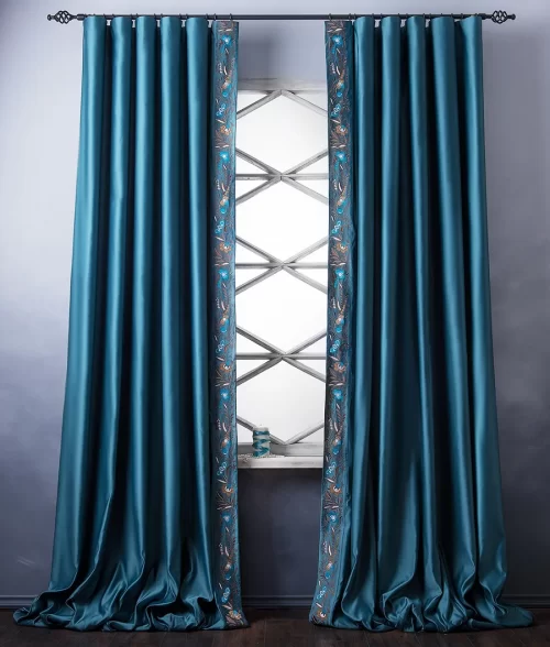 Бирюзовые шторы Шарлиз
