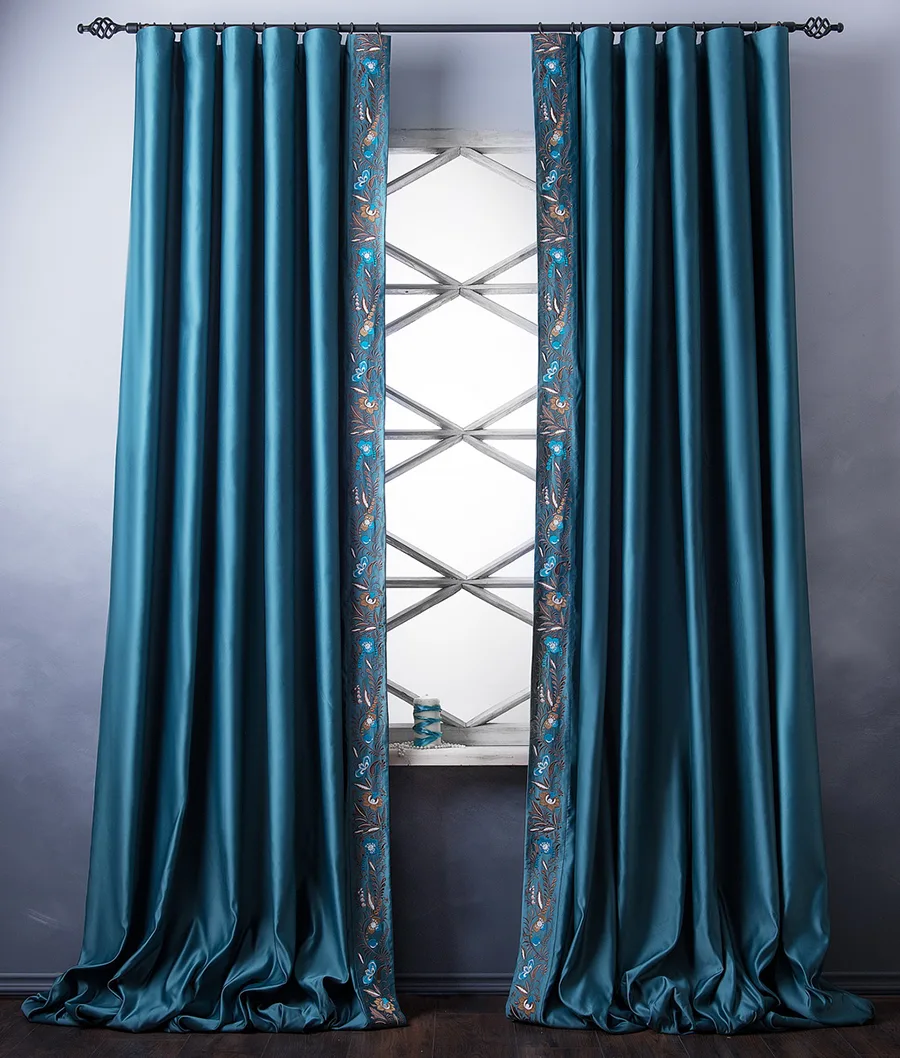Бирюзовые шторы Шарлиз