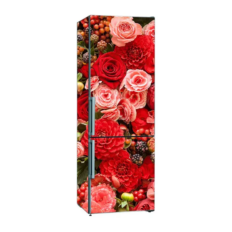 Наклейки на холодильник с розами