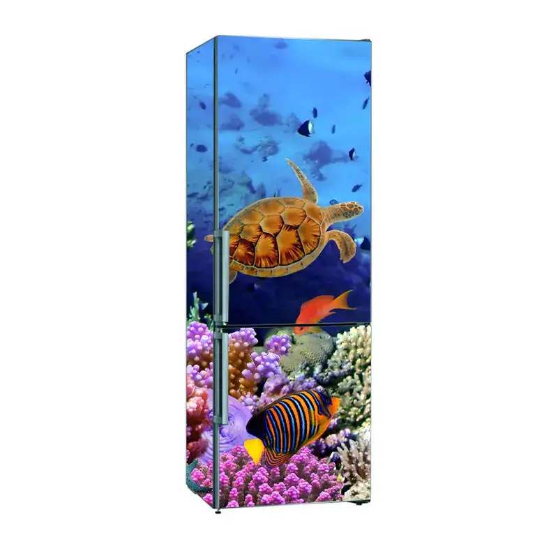 Наклейки на холодильник с черепахой