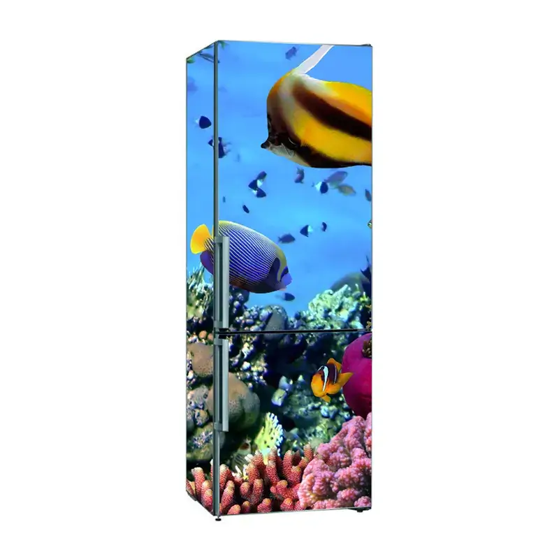 Наклейки на холодильник подводный мир