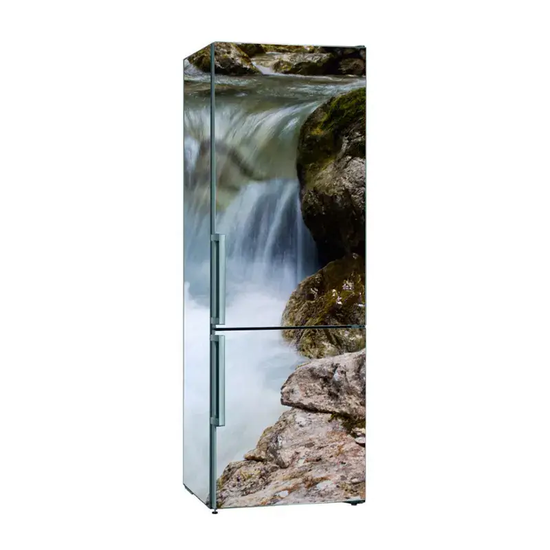 Наклейки на холодильник с водопадом