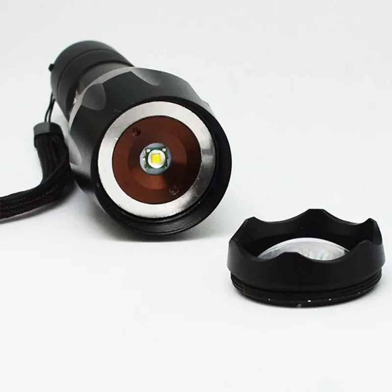 Светодиод фонарика Атомный луч и открученная линза