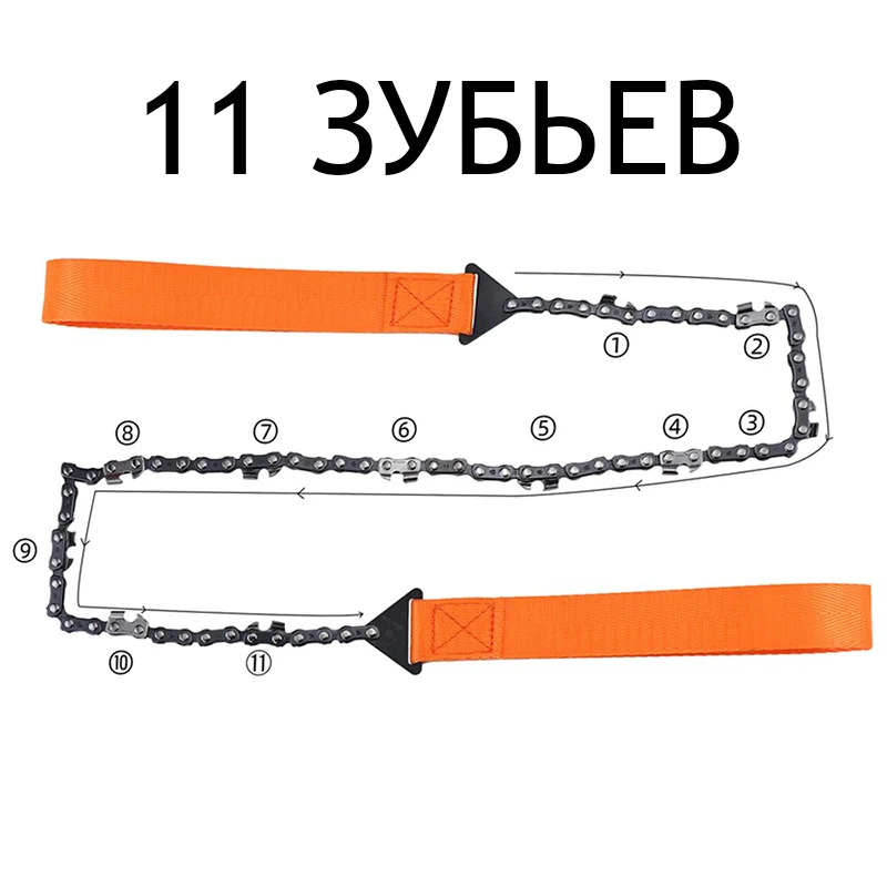 Цепная ручная пила с одинадцатью зубьями