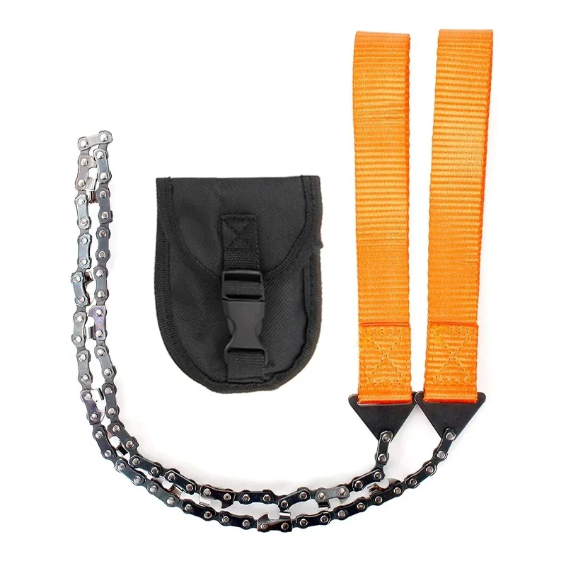 Ручная цепная пила с орнажевыми ручками и чехол