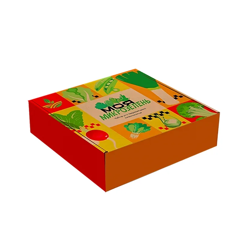 Картонная упаковка набора для выращивания микрозелени