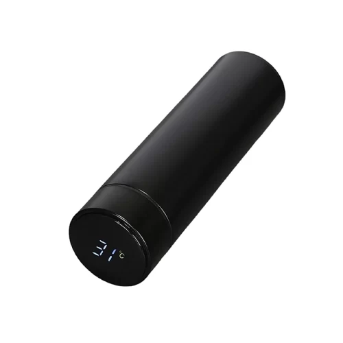 Чёрный термос с датчиком температуры SmartCup