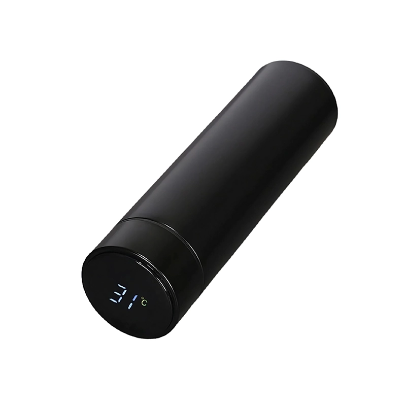 Чёрный термос с датчиком температуры SmartCup